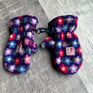 Jojo Maman Bebe Mittens Gloves Floral Purple Pink